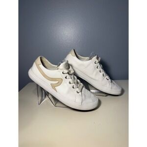 Sperry White Leather Sneakers Womens 8.5W Casual Comfort Low Top Shoes